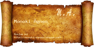 Monoki Ágnes névjegykártya